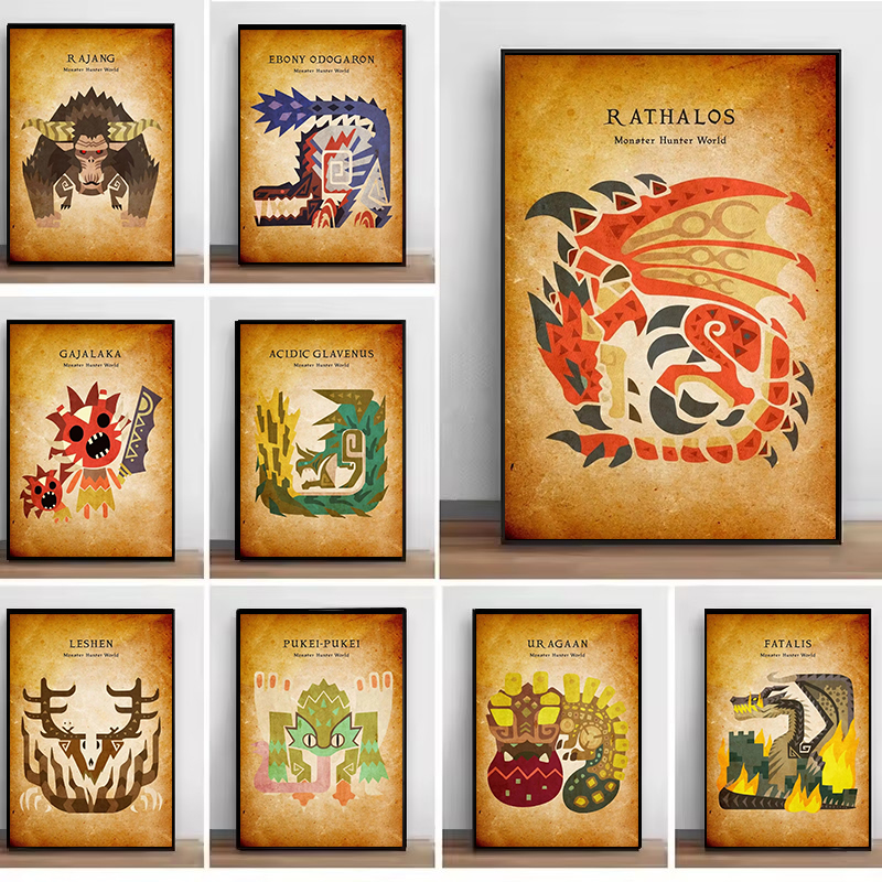 Home Decor Games Free - Japanese Game Animated Vintage Canvas Painting