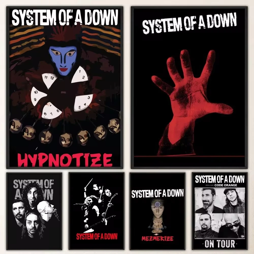 Geometric Wall Art - System of a Down Band Poster