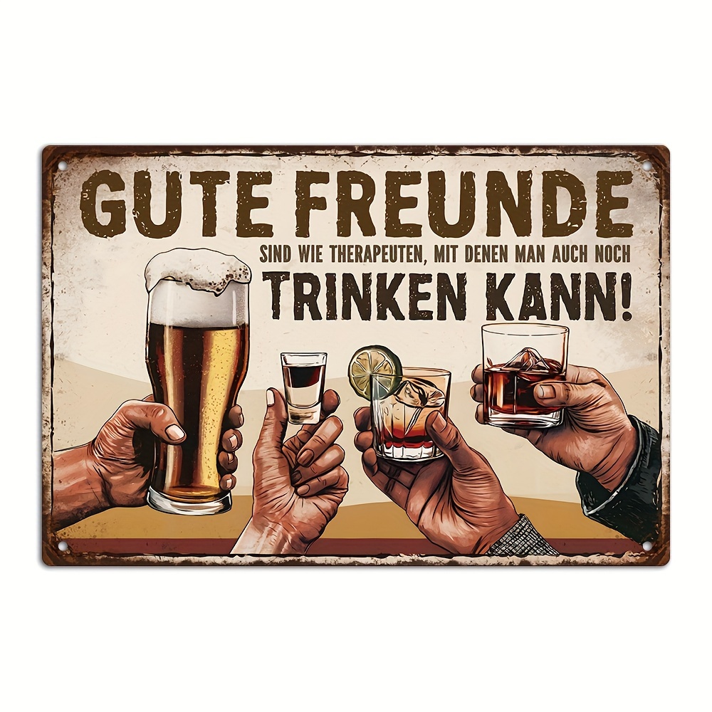 Germany Home Decor - German Vintage Metal Sign, Good Are