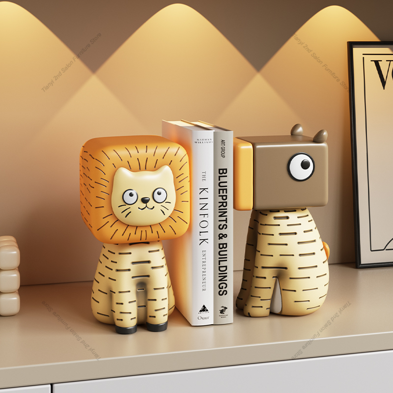 Aesthetic Bookend - ​​Modern Cream Style Bookends Aesthetic Mini