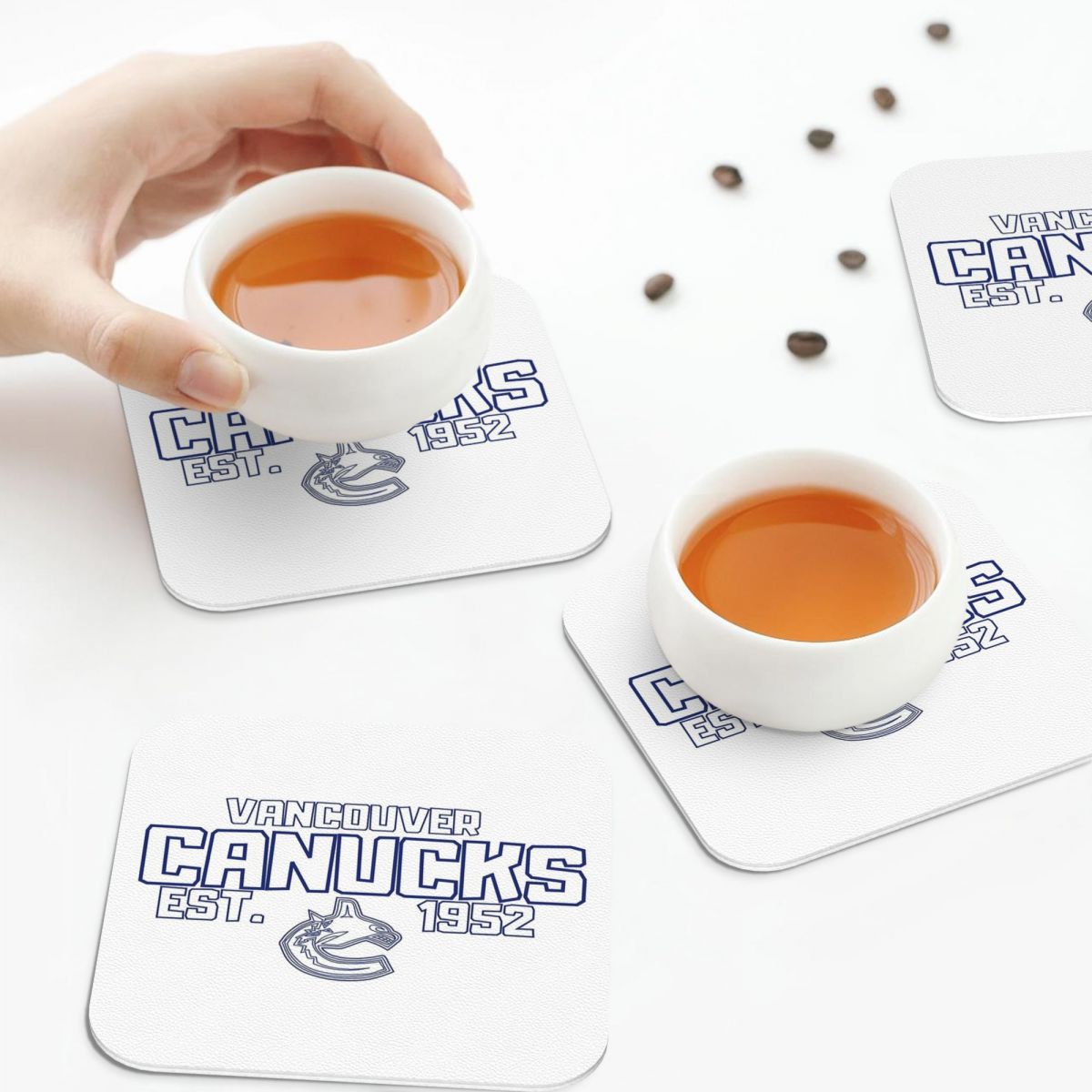 Home Decor Vancouver - Vancouver Canucks Hockey Canada Coasters PVC