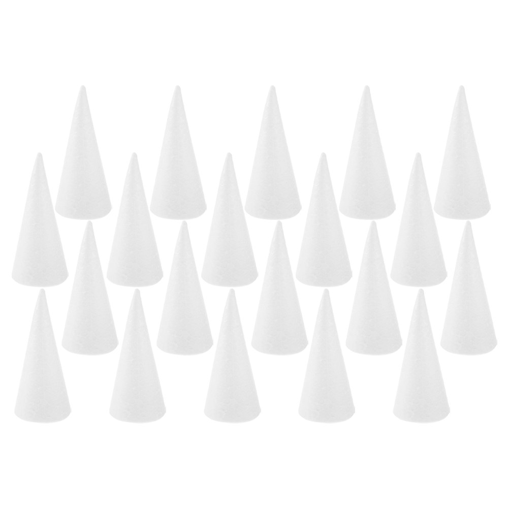 Home Decor Event - 20Pcs Versatile White Foam Cones Polystyrene