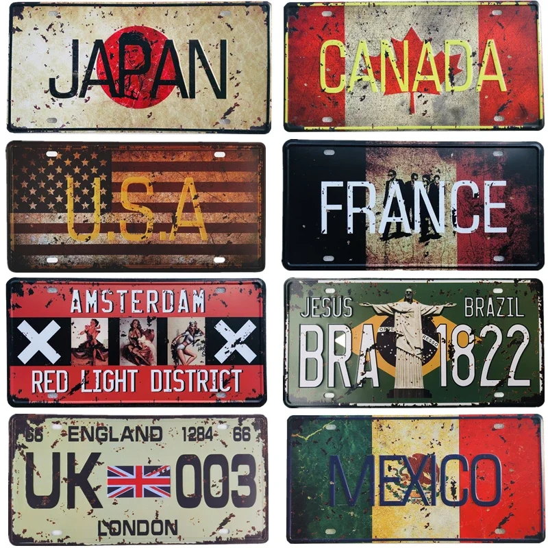 Home Decor Usa - Japan USA Mexico Italy France Flag