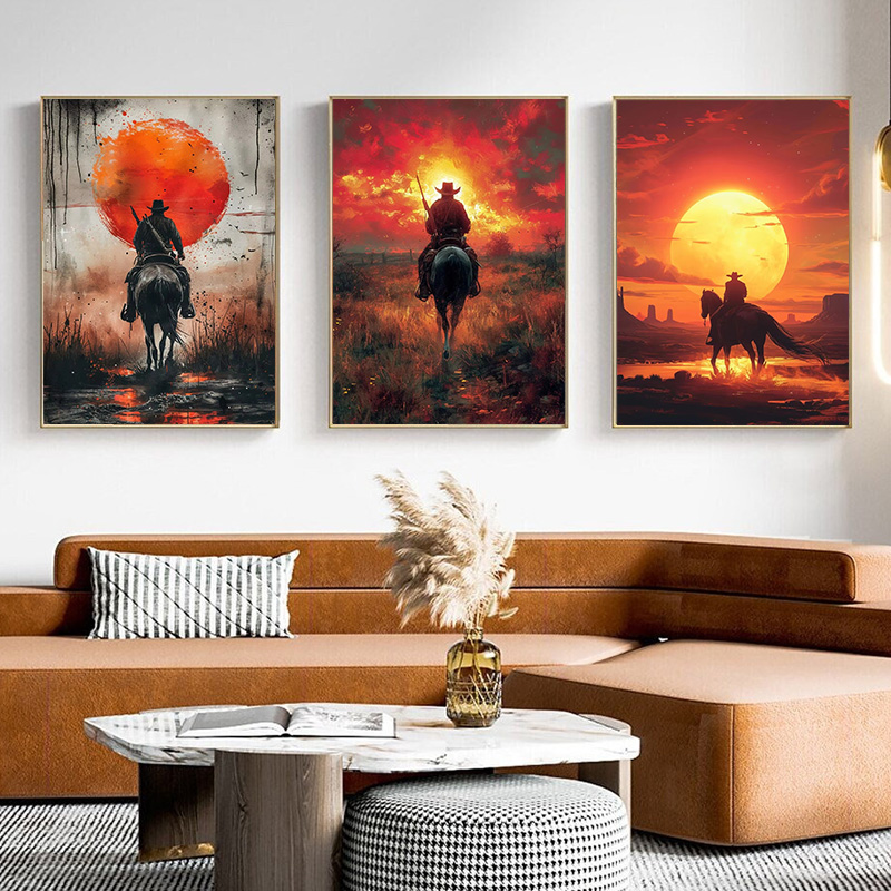 Home Decor Games Free - Classic Retro Game Cowboy Character Red