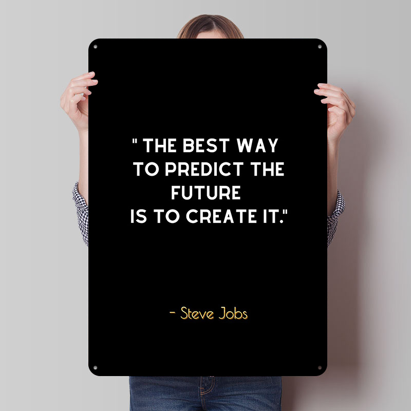 Home Decor Jobs - Steve Jobs Quote - Future Metal