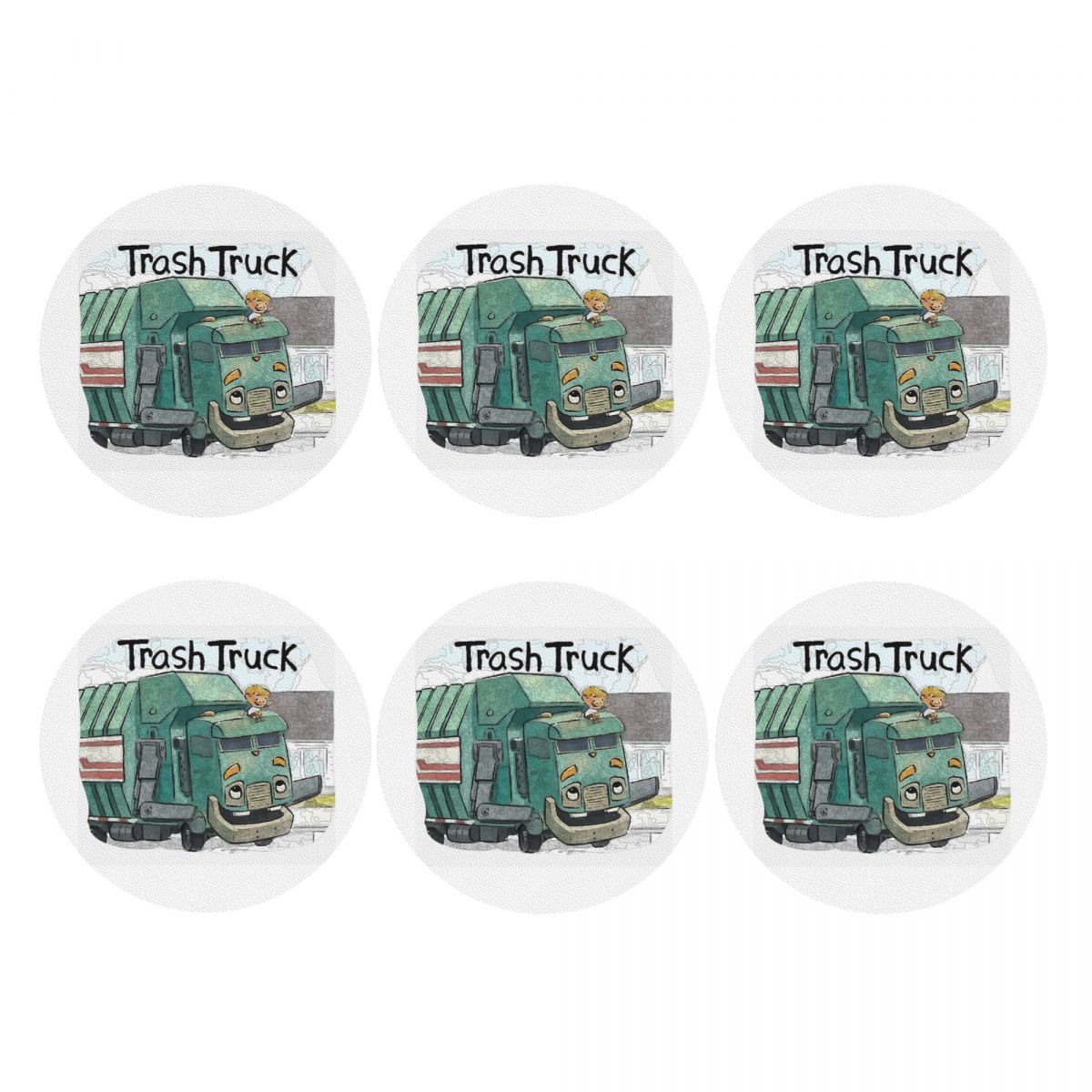Home Decor Netflix - Trash Truck Cartoon Netflix Coasters PVC