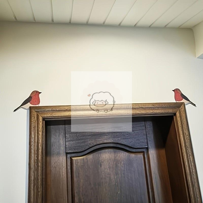 Home Decor Frames - 4-piece Bohemian Wooden Bird Ornament Set;
