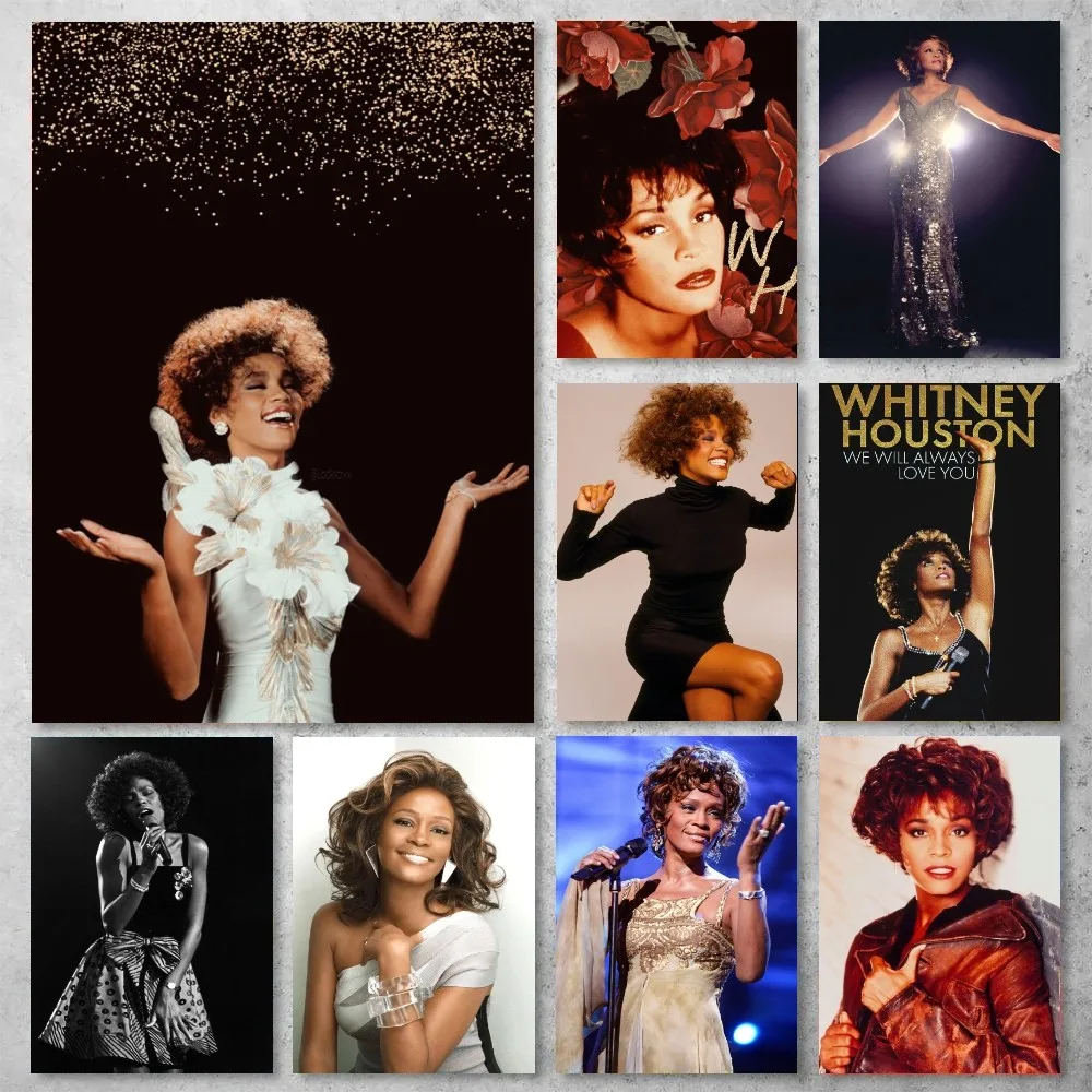 Home Decor Houston - Whitney Houston Singer Poster Gallery Prints