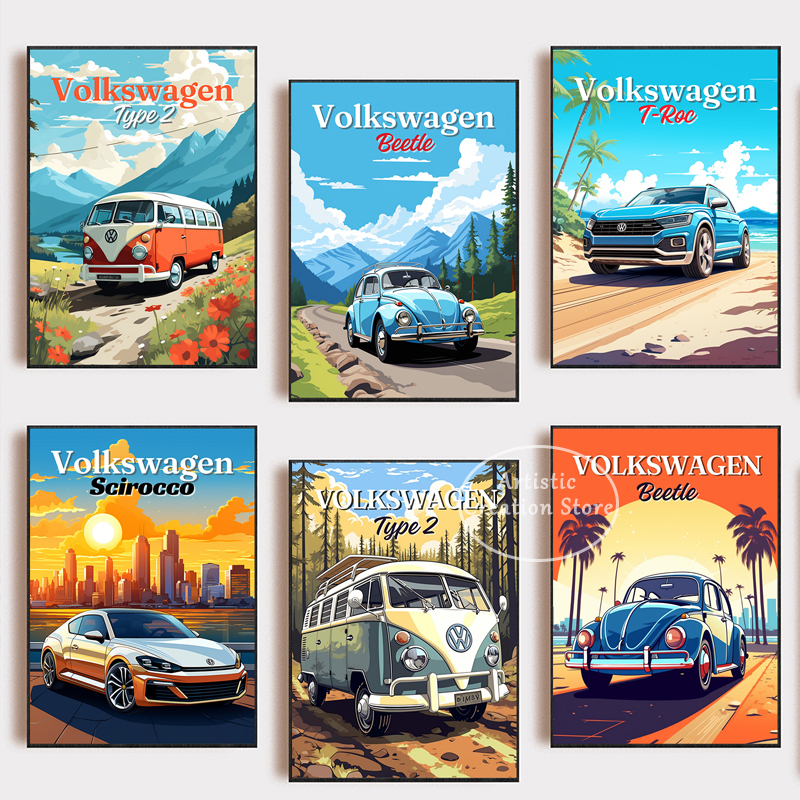 Germany Home Decor - Vintage Car Type 2 Van Polo