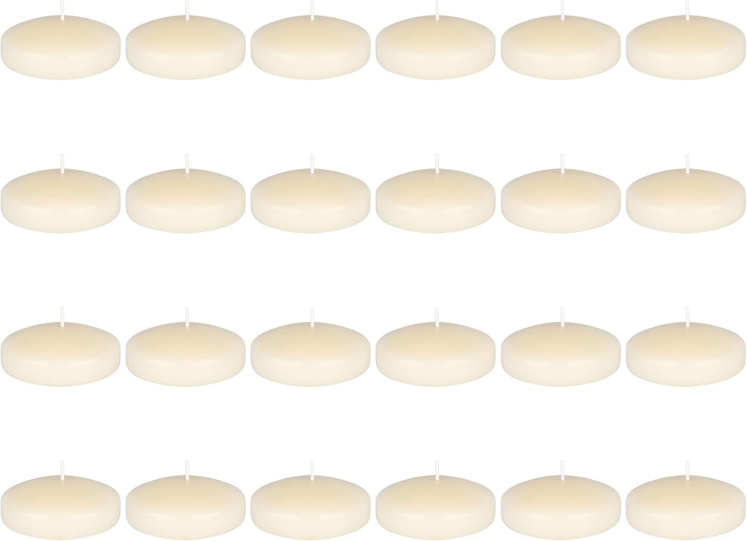 Home Decor Event - 24 Unscented Ivory Floating Candles, 3