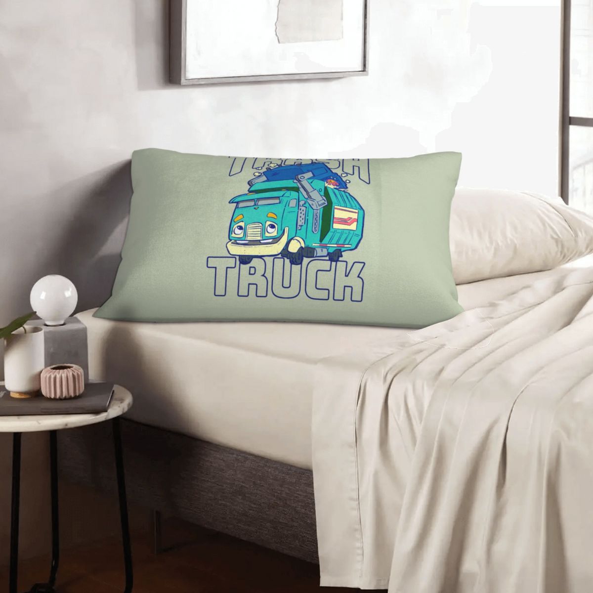 Home Decor Netflix - Trash Truck Cartoon Netflix Rectangle Pillowcase