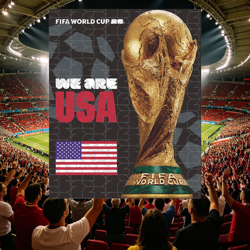 Home Decor Usa - FIFA World Cup Wooden Puzzles for