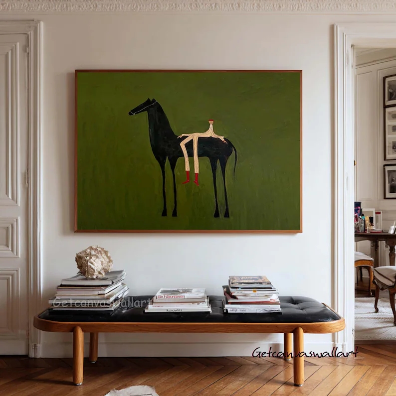 Home Decor Nepal - Modern Abstract Western Horse & Figure