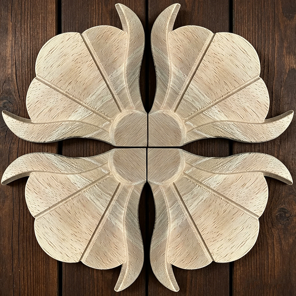 Home Decor Frames - 4PCS 10cm Wood Carved Corner Onlay