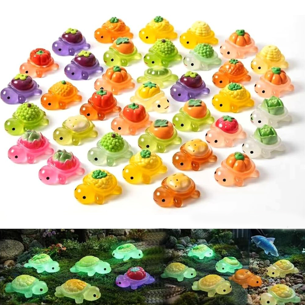 Home Decor Aesthetic Pinterest - 10/20/30Pcs Mini Resin Turtles Glowing In