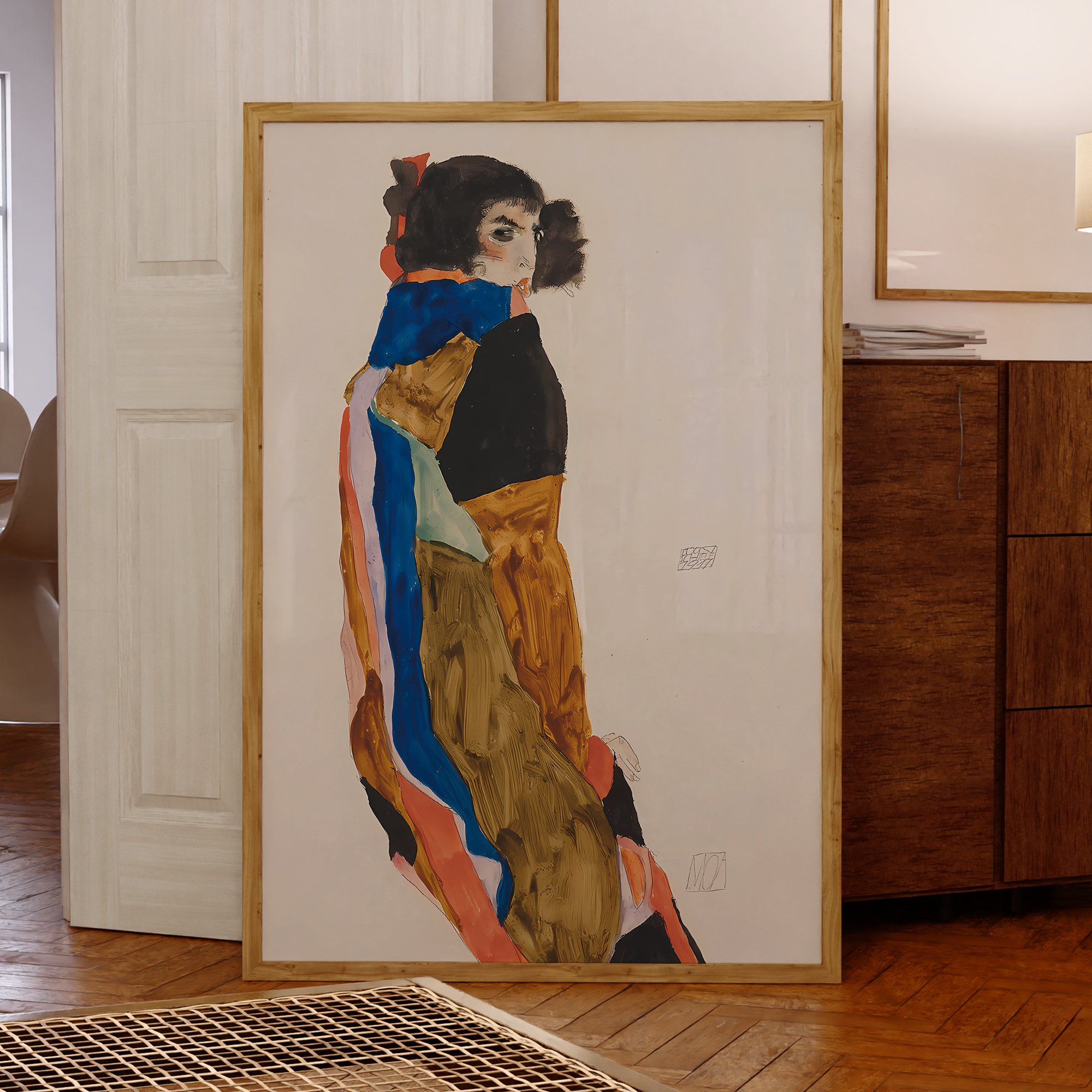 Modern Abstract Egon Schiele M - Geometric Wall Art のレビューと価格