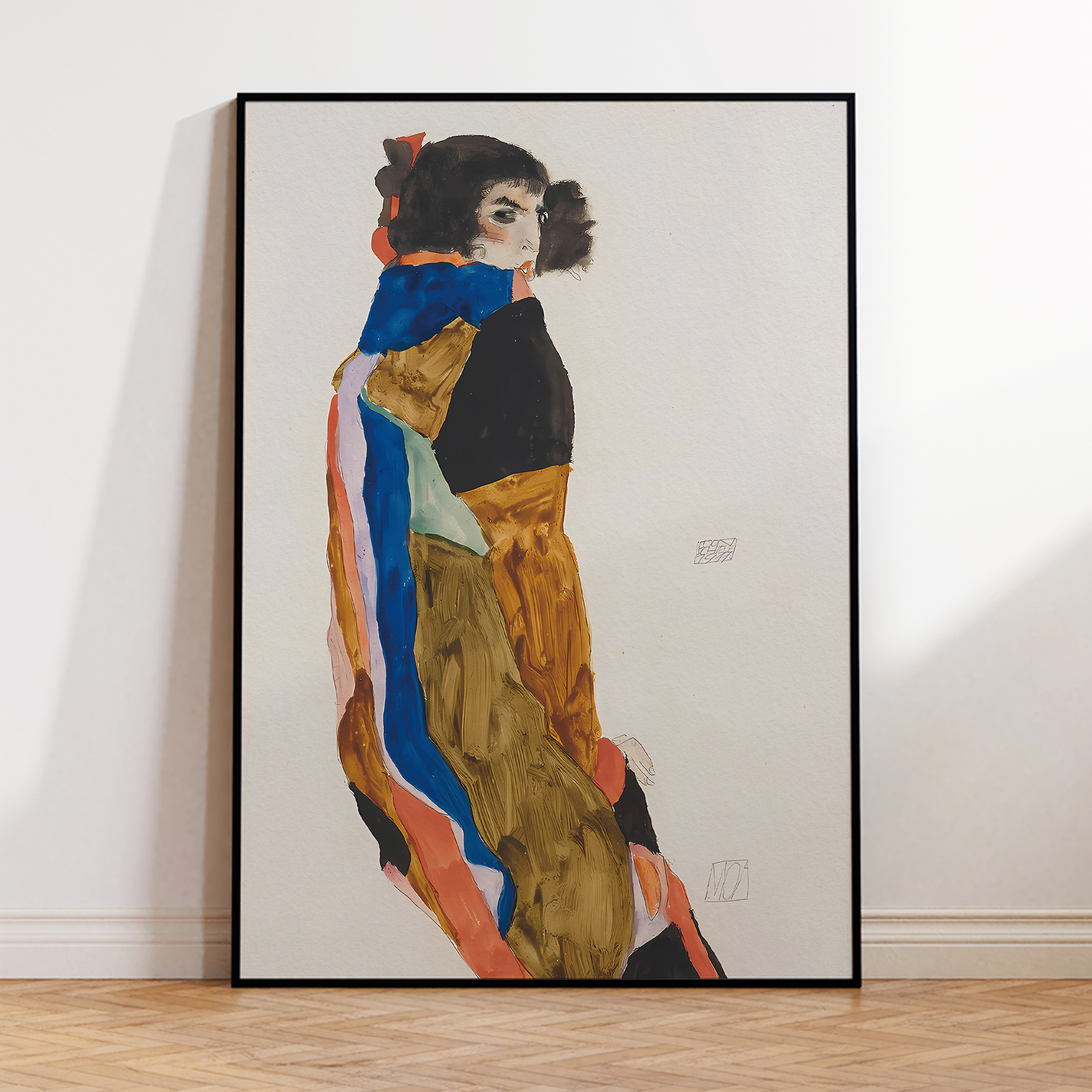 Modern Abstract Egon Schiele M - Geometric Wall Art のレビューと価格