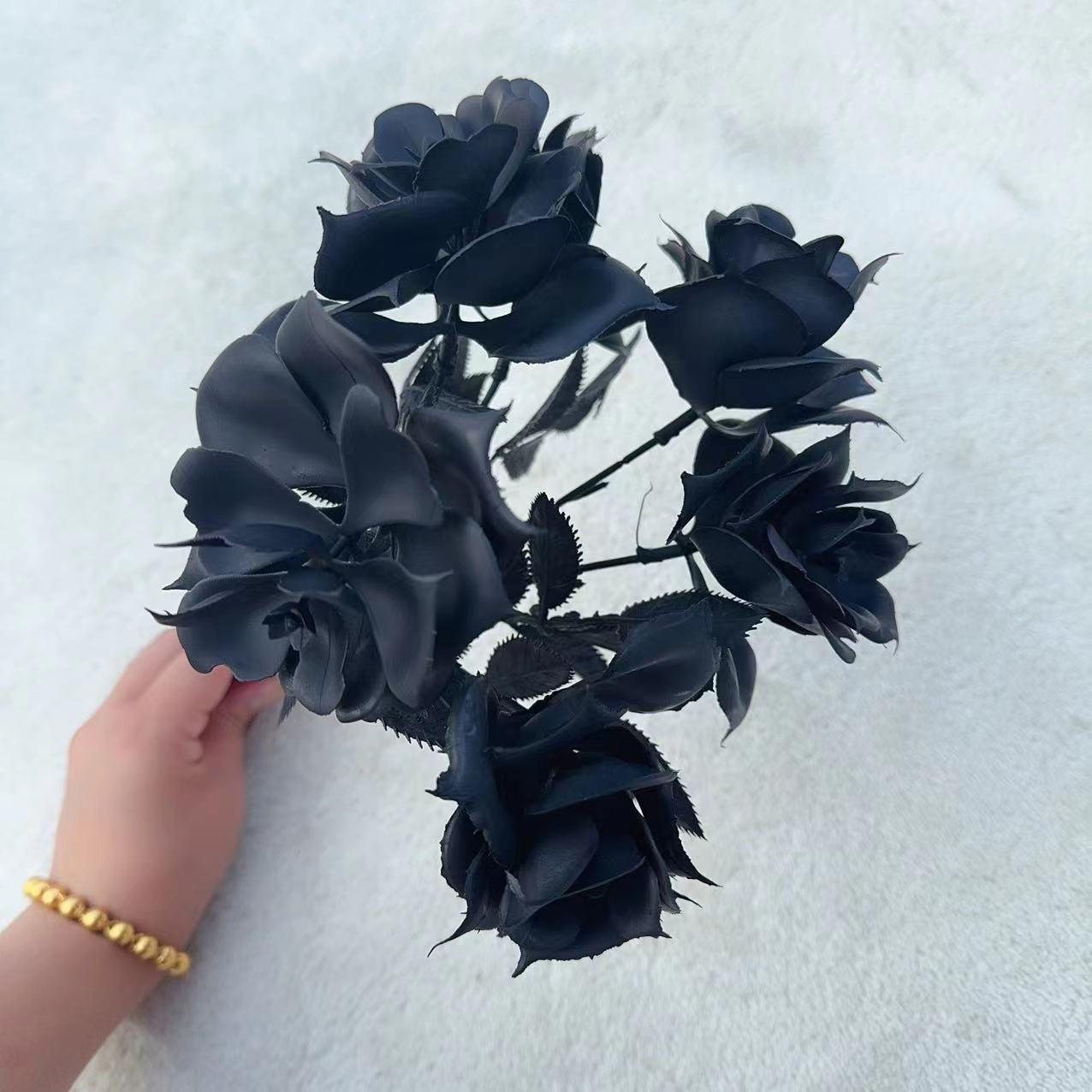 Black Halloween Artificial Flo - Home Decor Event のレビューと価格