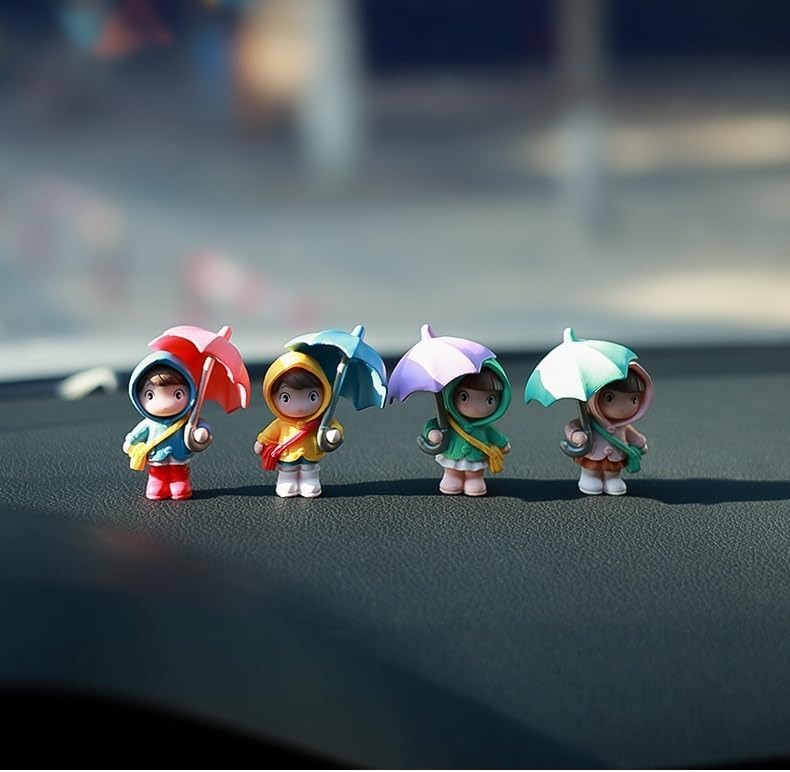 4 Mini Girls Holding Umbrellas - Home Decor Center のレビューと価格