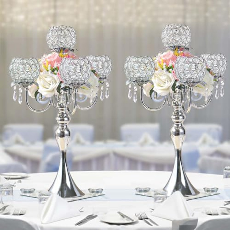 Pcs Elegant 5-Arm Tea Light Ca - Home Decor Event のレビューと価格