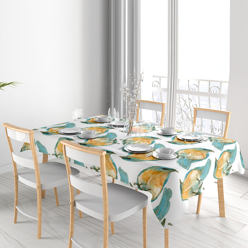 Watercolor Bird Print Tableclo - Home Decor Online Shopping のレビューと価格