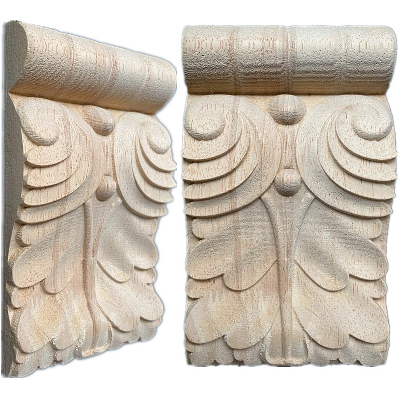 Wood Applique Carving Lines Wo - Home Decor Retro のレビューと価格