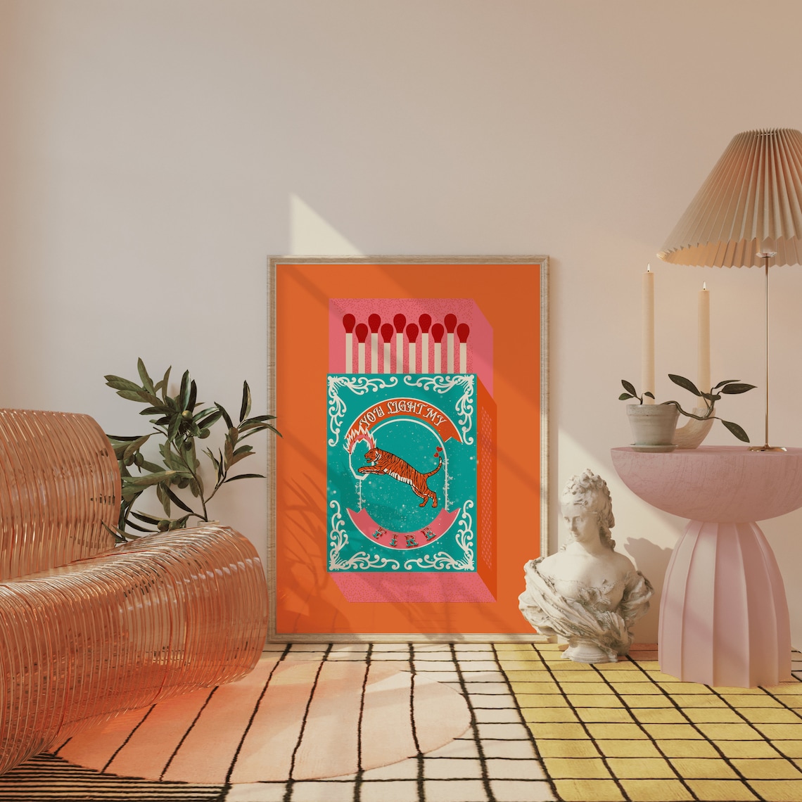 You Light My Fire Orange Match - Home Decor Orange のレビューと価格