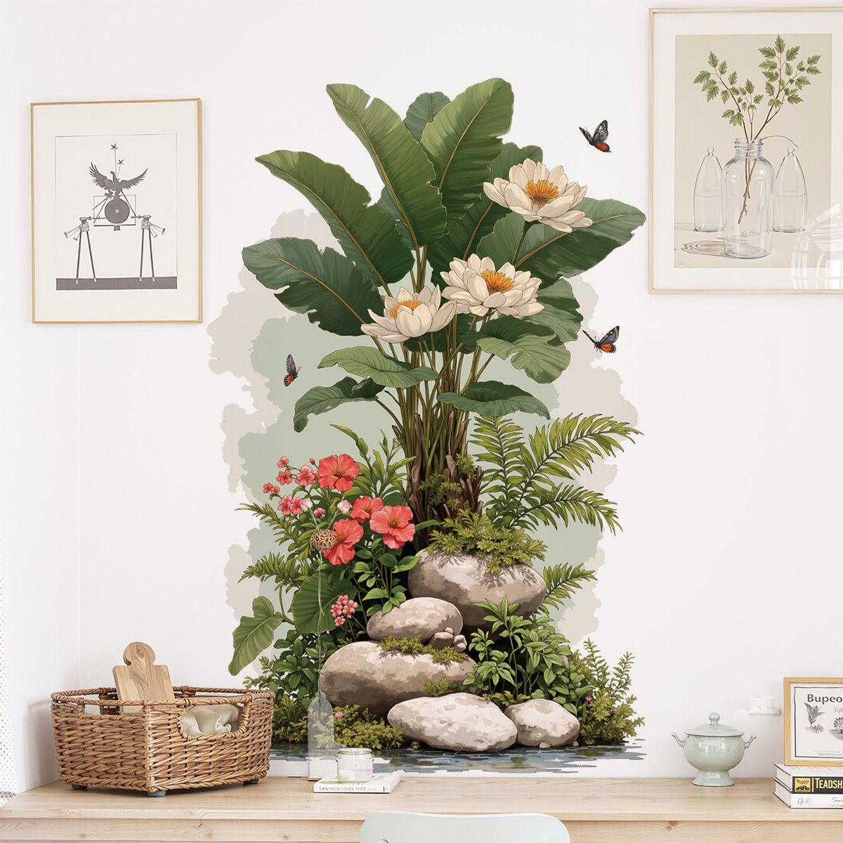Large Size Green Plant Wall De - Home Decor Aesthetic Pinterest のレビューと価格