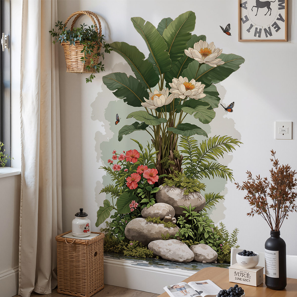 Large Size Green Plant Wall De - Home Decor Aesthetic Pinterest のレビューと価格