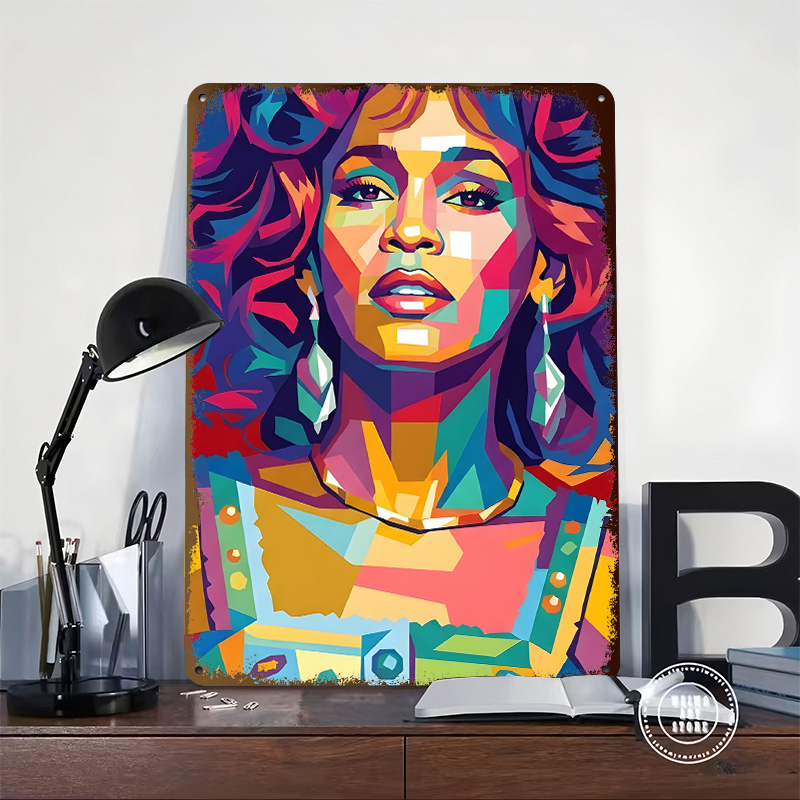 Whitney Houston Metal Poster W - Home Decor Houston のレビューと価格