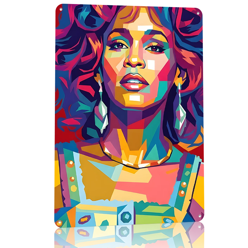 Whitney Houston Metal Poster W - Home Decor Houston のレビューと価格