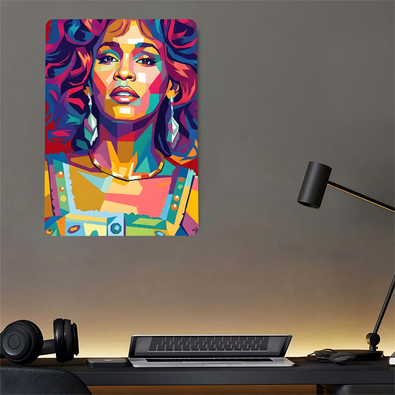 Whitney Houston Metal Poster W - Home Decor Houston のレビューと価格