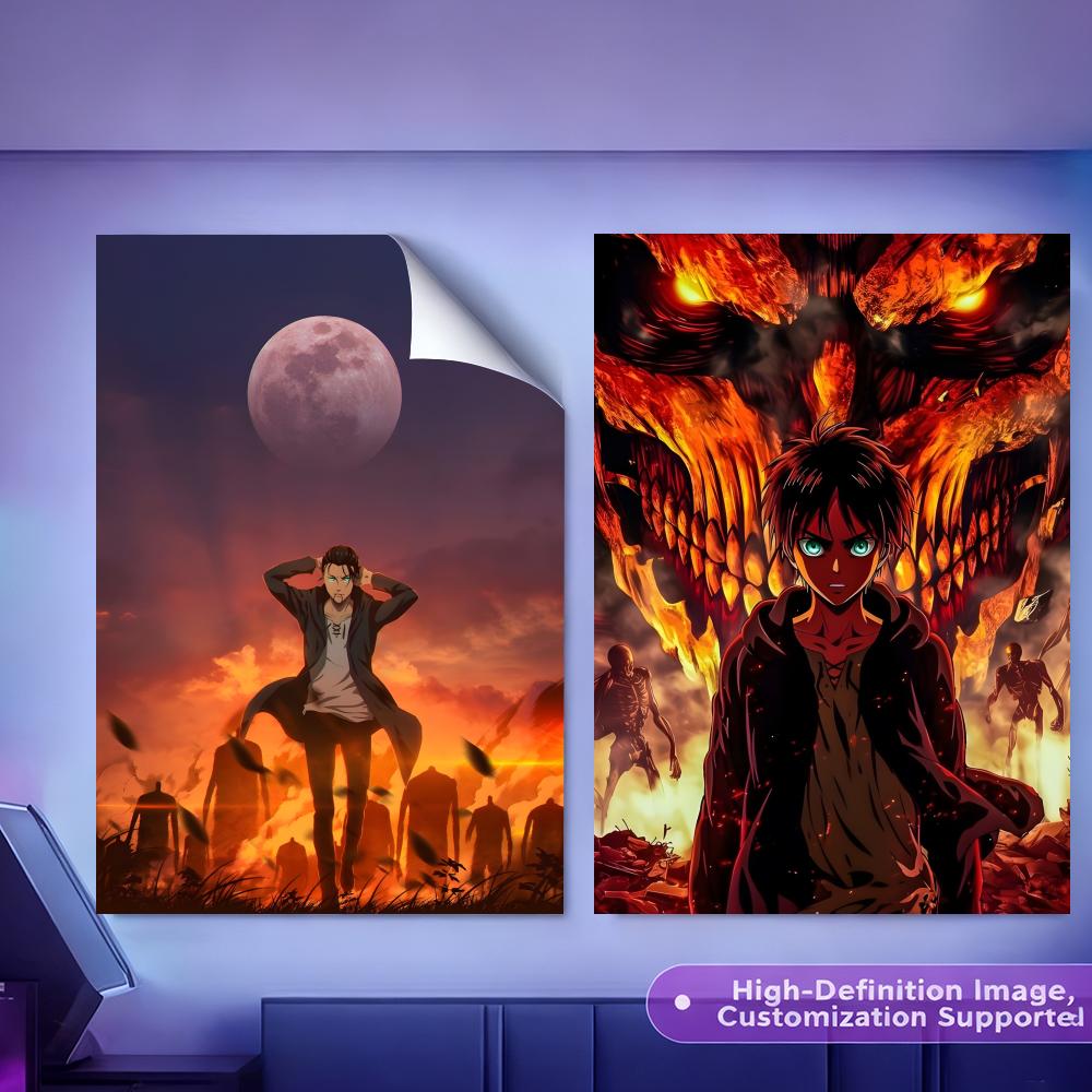 Anime A-Attack On Titan Eren Y - Geometric Wall Art のレビューと価格