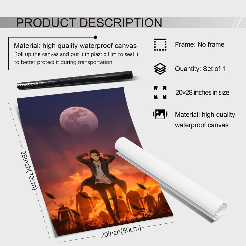 Anime A-Attack On Titan Eren Y - Geometric Wall Art のレビューと価格