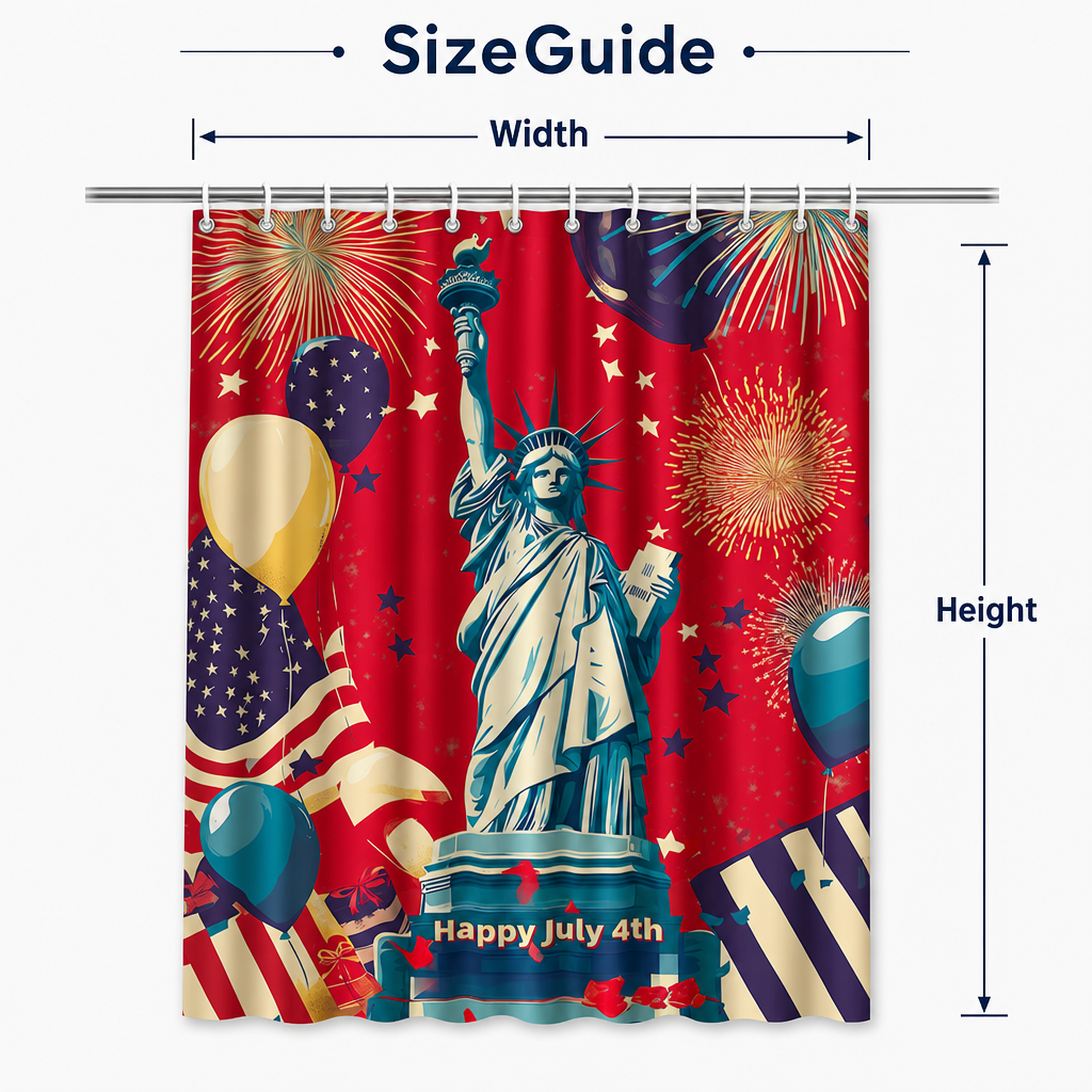 Statue Of Liberty Shower Curta - Home Decor Usa のレビューと価格