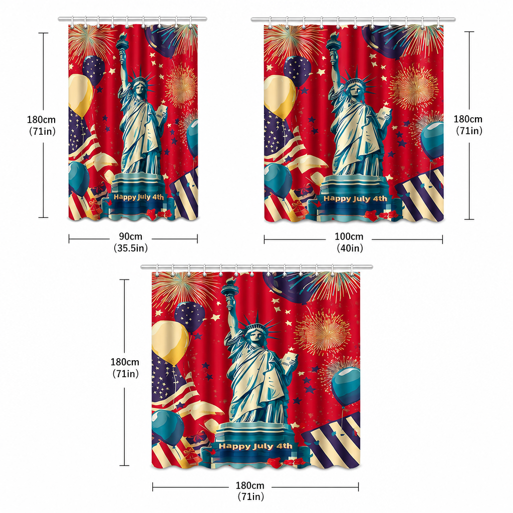 Statue Of Liberty Shower Curta - Home Decor Usa のレビューと価格