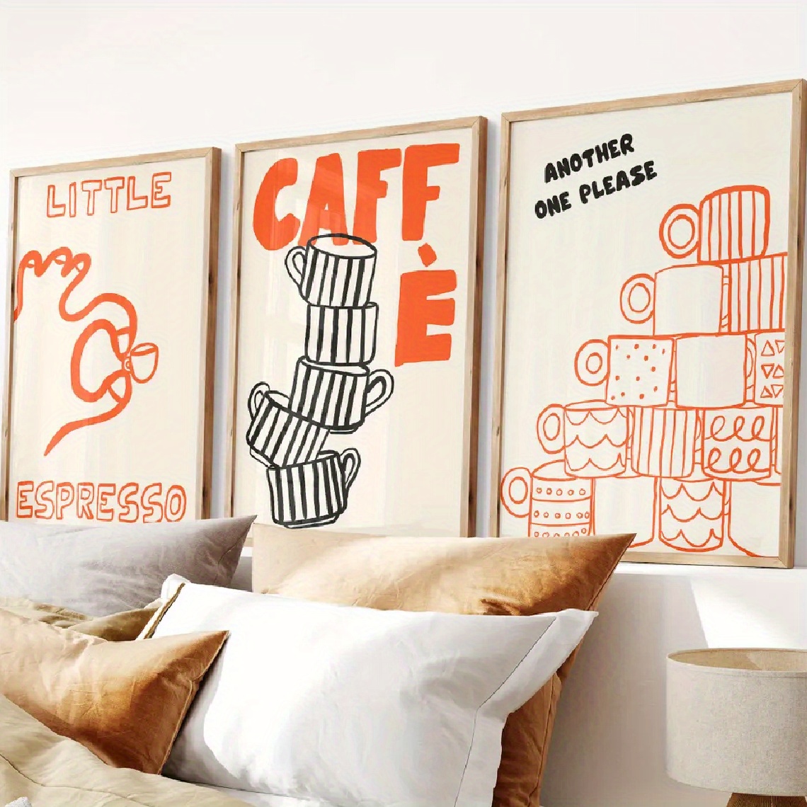 1/3pcs Italian Coffee Canvas P - Home Decor Orange のレビューと価格