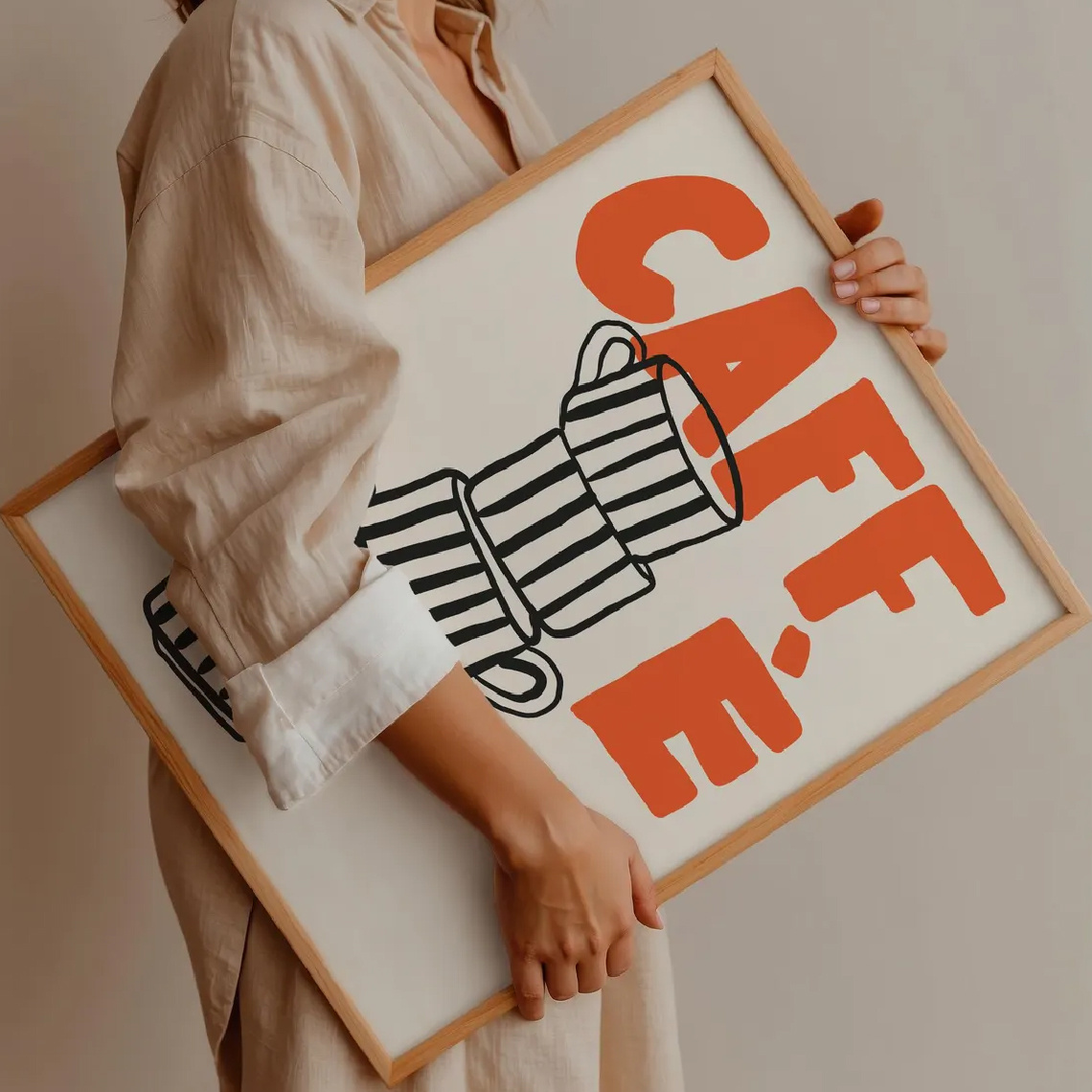 1/3pcs Italian Coffee Canvas P - Home Decor Orange のレビューと価格