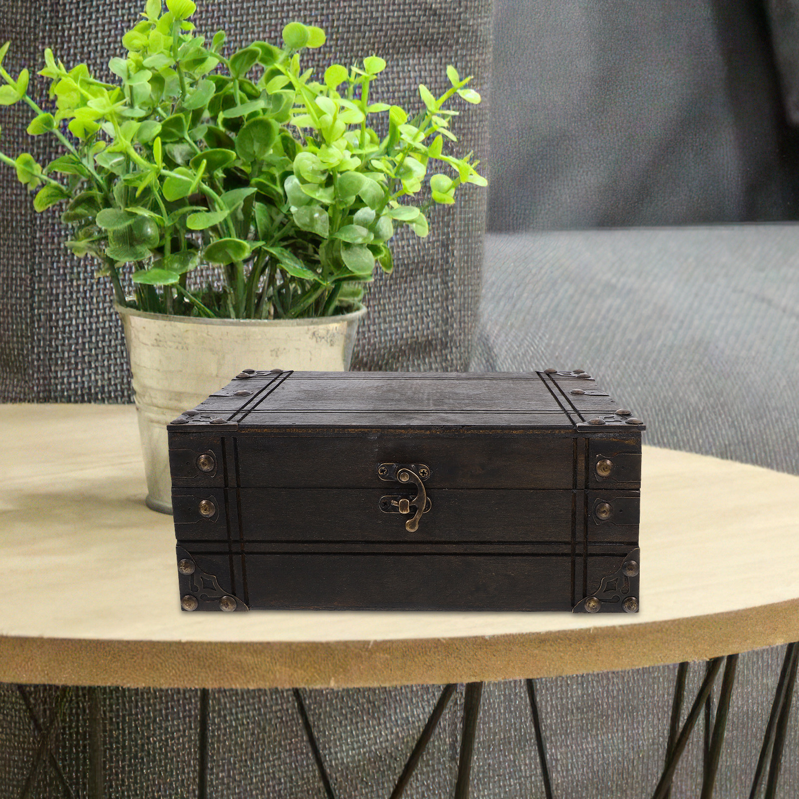 Vintage Wooden Treasure Box Re - Home Decor Retro のレビューと価格