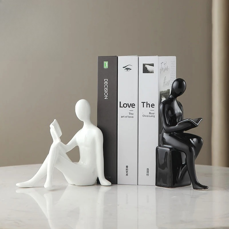 Reader Character Ceramic Statu - Aesthetic Bookend のレビューと価格