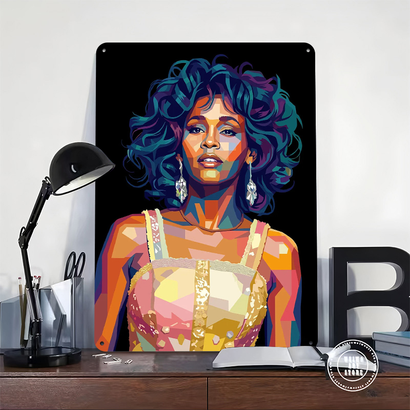 Whitney Houston Pop Art Portra - Home Decor Houston のレビューと価格