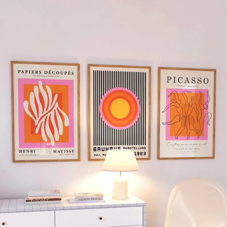 3pcsModern Orange  Bauhaus And - Home Decor Orange のレビューと価格