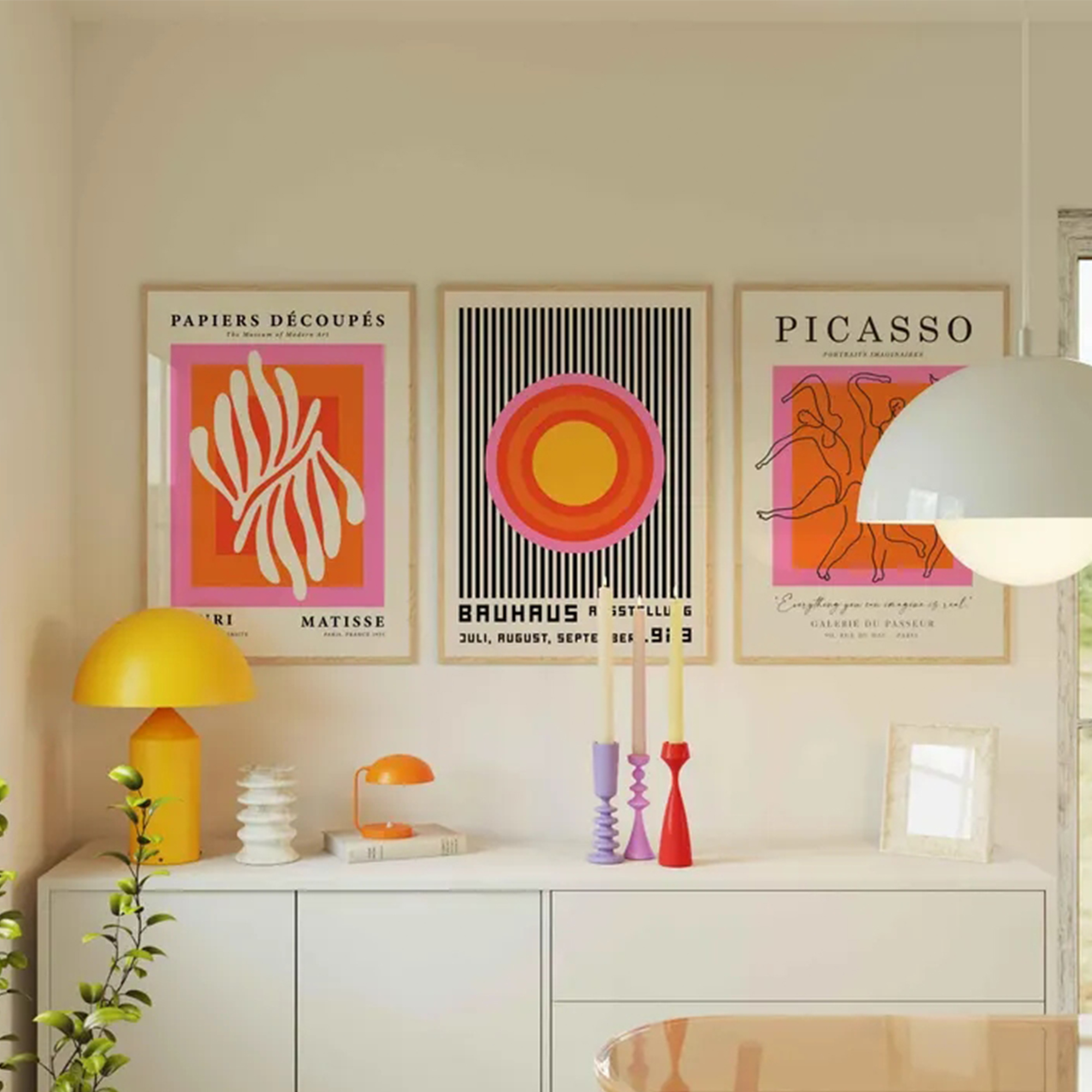 3pcsModern Orange  Bauhaus And - Home Decor Orange のレビューと価格