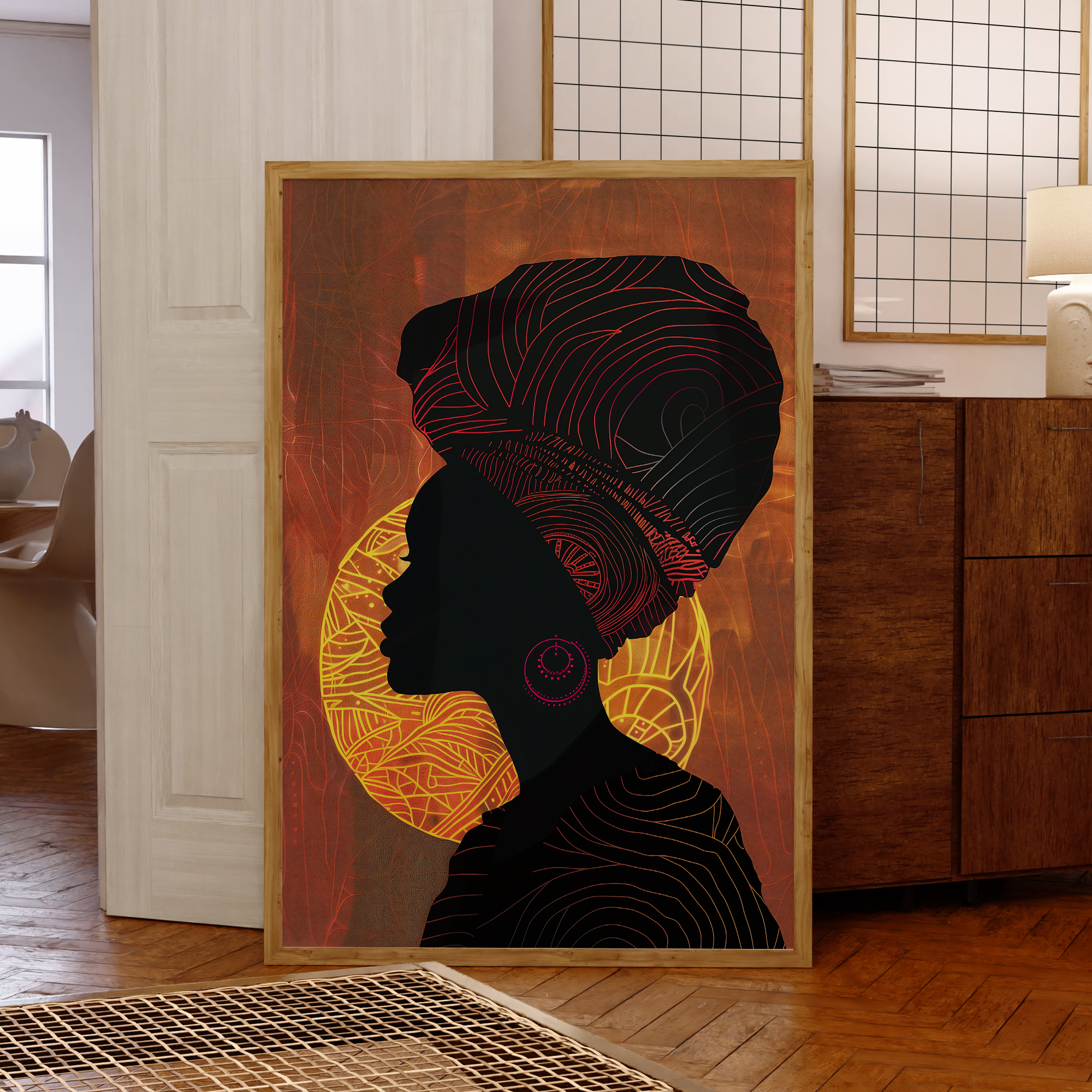 Modern African Women Fashion P - Geometric Wall Art のレビューと価格