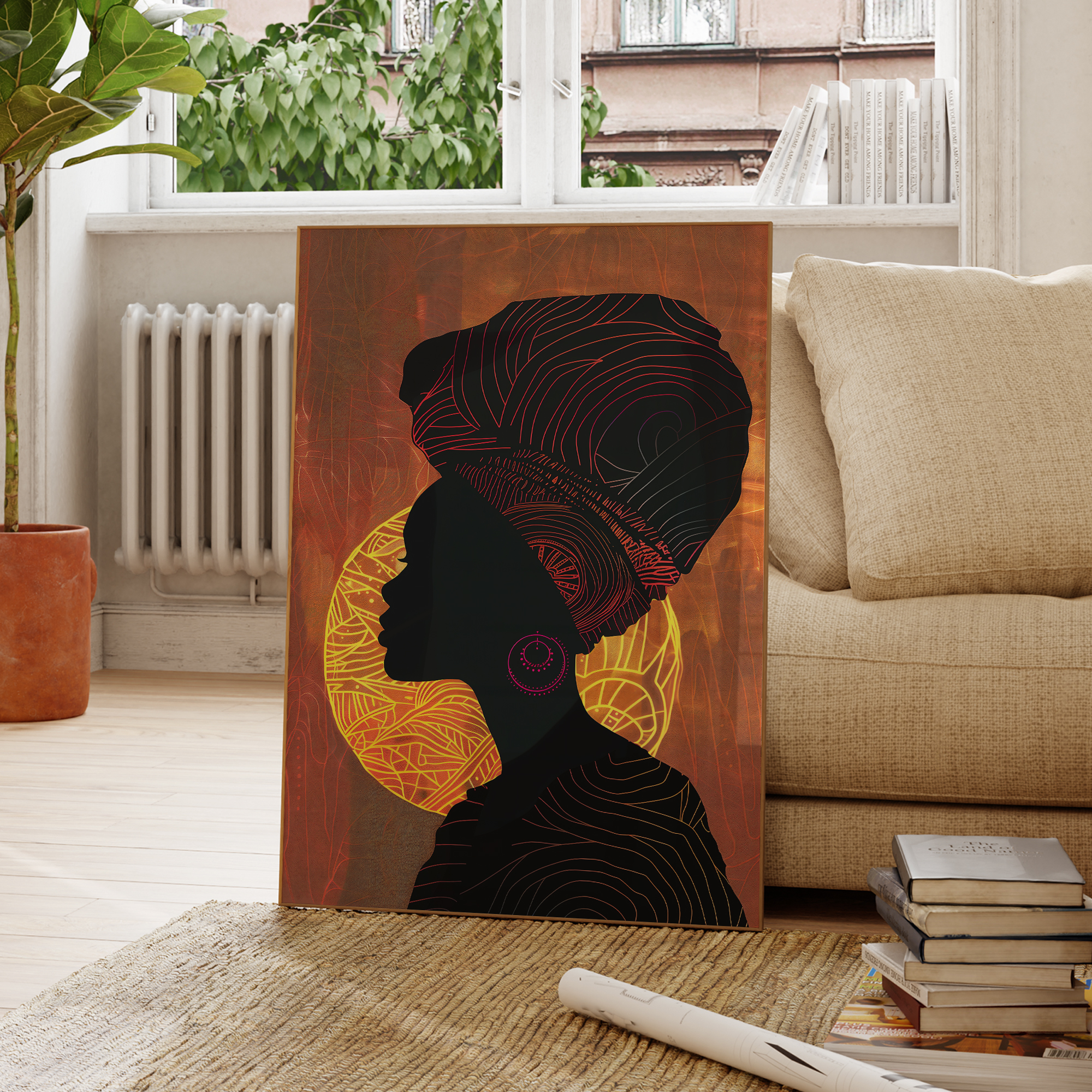 Modern African Women Fashion P - Geometric Wall Art のレビューと価格