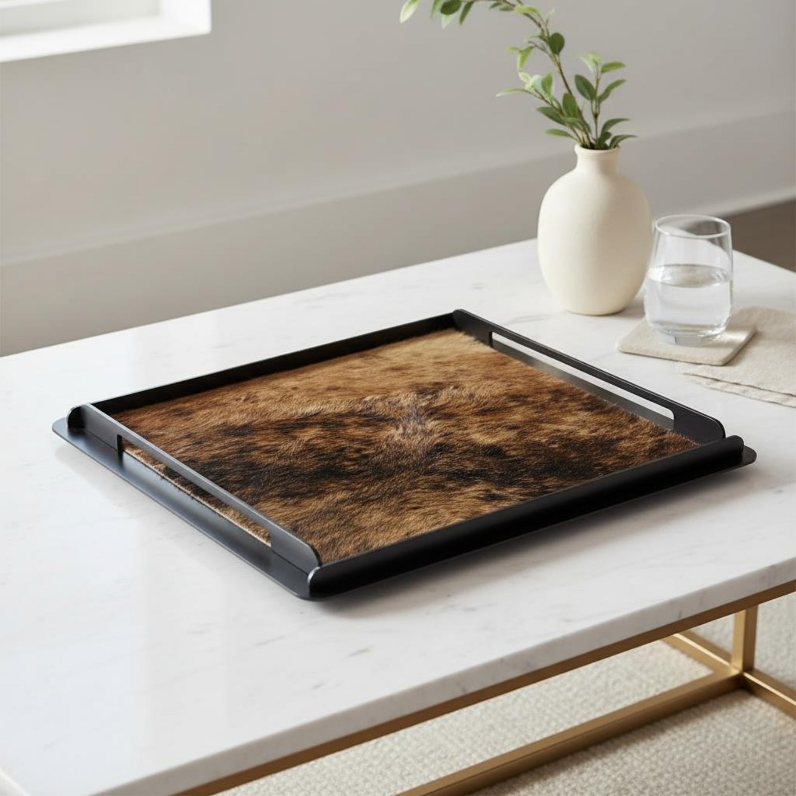 Horsehair Decorative Tray Crea - Home Decor Frames のレビューと価格