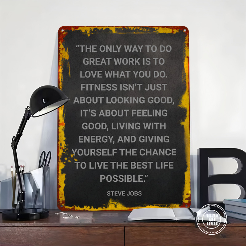 Steve Jobs Fitness Quote Metal - Home Decor Jobs のレビューと価格