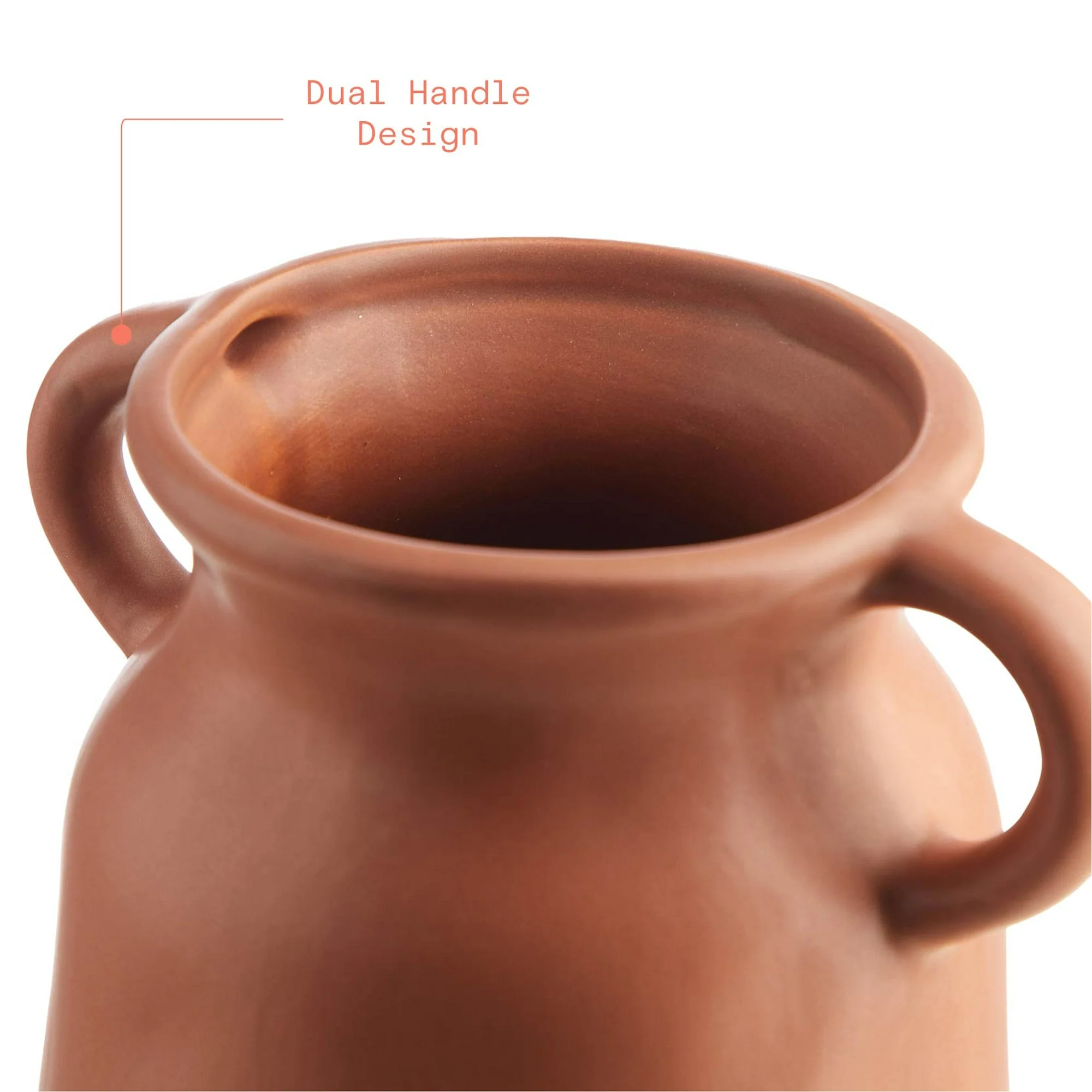 Terracotta Ceramic Vase 8.66