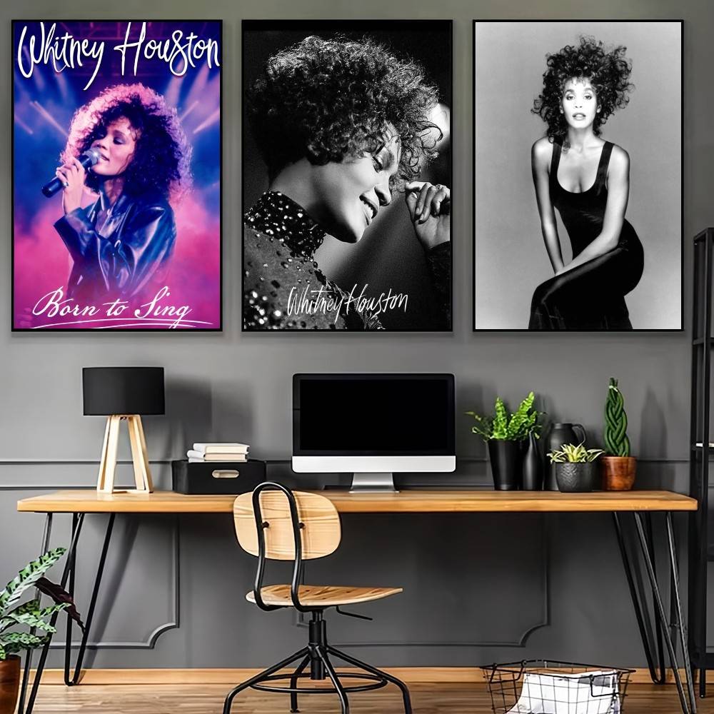 Singer Whitney Houston Poster  - Home Decor Houston のレビューと価格