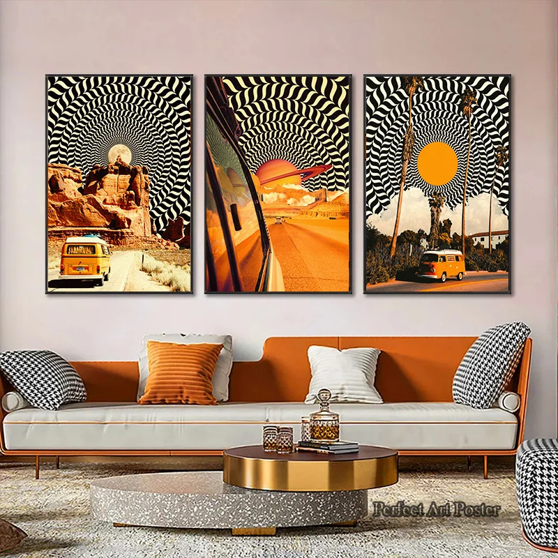 Optical Art Posters and Prints - Home Decor Orange のレビューと価格
